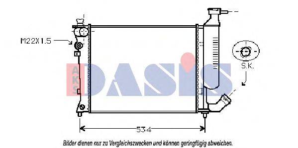 Радіатор, охолодження двигуна AKS DASIS 061010N