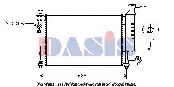 AKS DASIS 061190N Радиатор, охлаждение двигателя