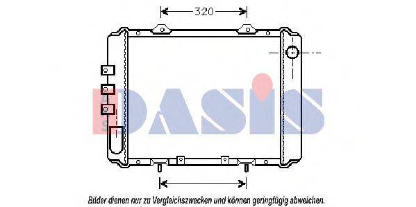 Радиатор, охлаждение двигателя AKS DASIS 072040N