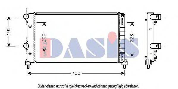 AKS DASIS 080024N Радиатор, охлаждение двигателя