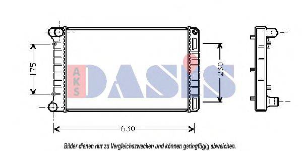 Радиатор, охлаждение двигателя AKS DASIS 080046N
