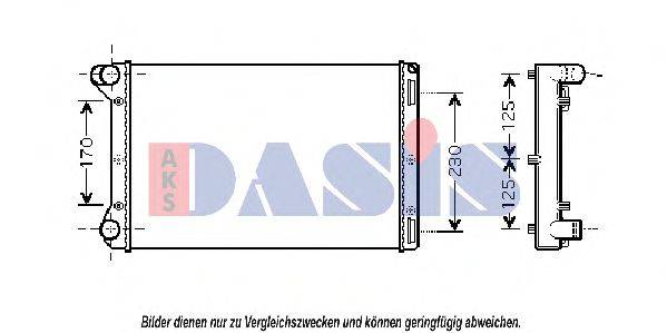 Радиатор, охлаждение двигателя AKS DASIS 080078N