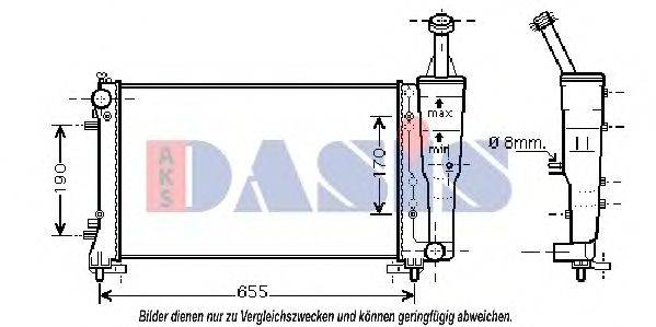 Радиатор, охлаждение двигателя AKS DASIS 080079N