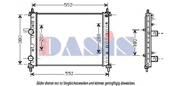 Радиатор, охлаждение двигателя AKS DASIS 080096N