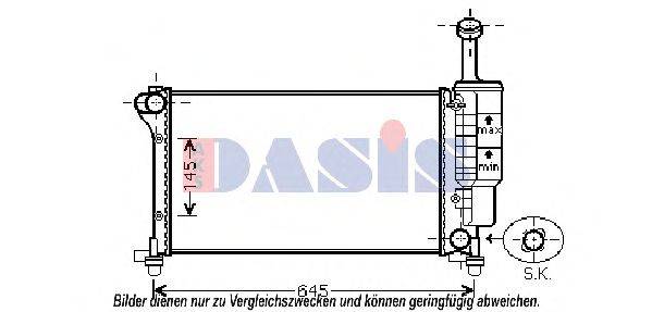 AKS DASIS 080097N Радиатор, охлаждение двигателя