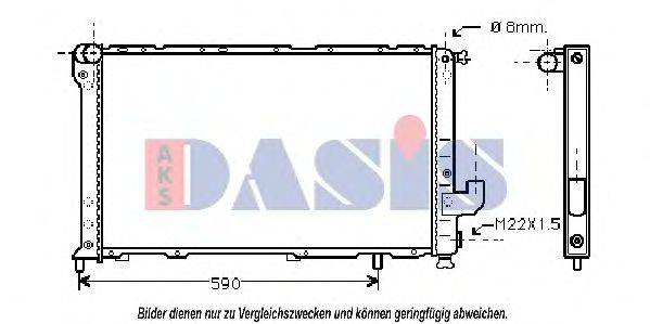 Радіатор, охолодження двигуна AKS DASIS 080540N