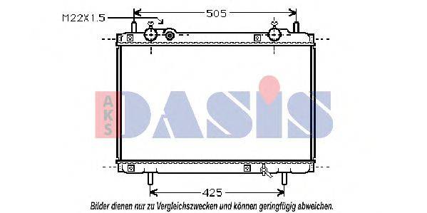 Радіатор, охолодження двигуна AKS DASIS 080970N