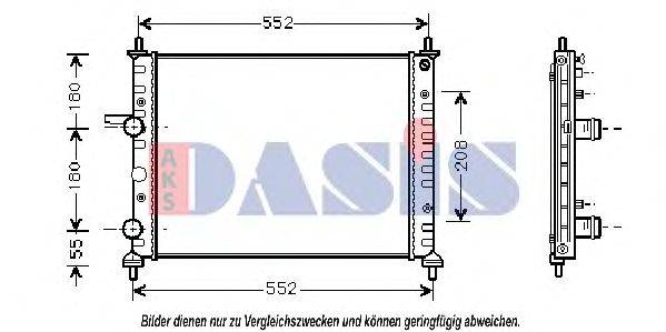 Радиатор, охлаждение двигателя AKS DASIS 081330N