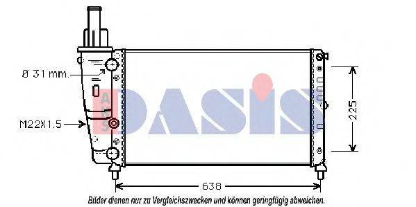 Радиатор, охлаждение двигателя AKS DASIS 081580N