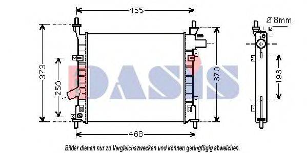 AKS DASIS 090024N Радиатор, охлаждение двигателя