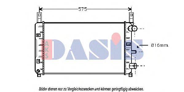 Радіатор, охолодження двигуна AKS DASIS 090040N