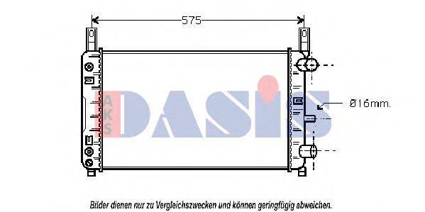 Радиатор, охлаждение двигателя AKS DASIS 090110N