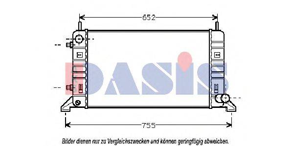 Радіатор, охолодження двигуна AKS DASIS 090180N