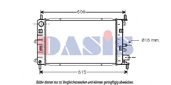 Радіатор, охолодження двигуна AKS DASIS 090610N