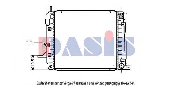 Радіатор, охолодження двигуна AKS DASIS 091460N