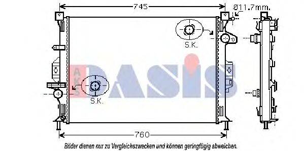 Радіатор, охолодження двигуна AKS DASIS 092028N