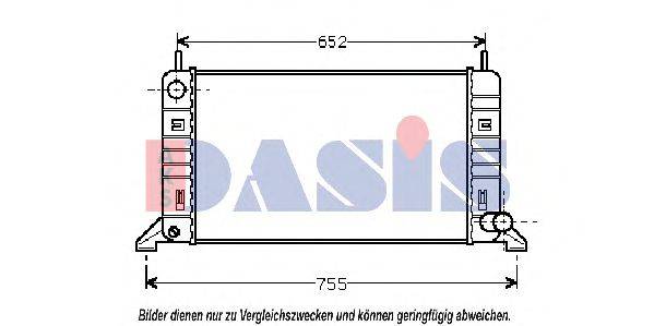 Радиатор, охлаждение двигателя AKS DASIS 092270N