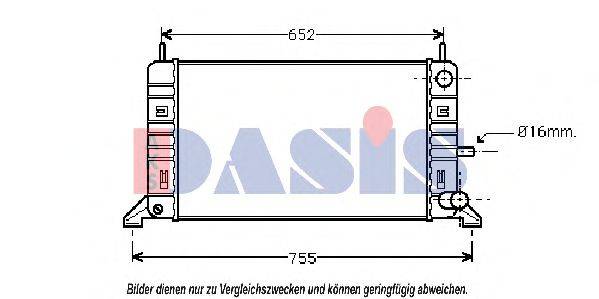 Радіатор, охолодження двигуна AKS DASIS 092700N