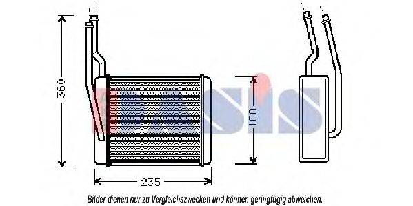 Теплообмінник, опалення салону AKS DASIS 099009N