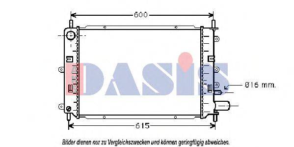 Радиатор, охлаждение двигателя AKS DASIS 099297N