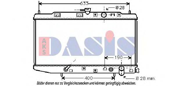 Радіатор, охолодження двигуна AKS DASIS 100330N