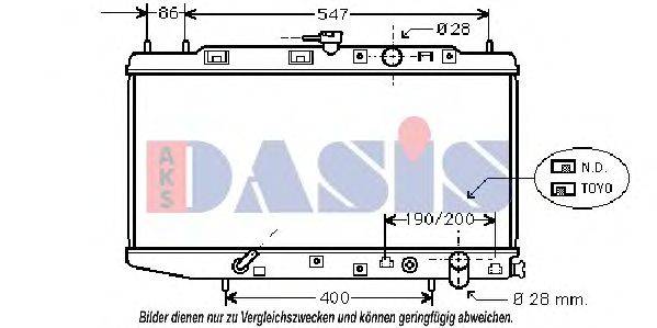 AKS DASIS 100332N Радіатор, охолодження двигуна