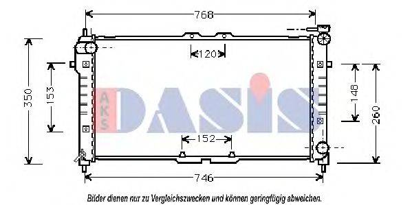 Радиатор, охлаждение двигателя AKS DASIS 110900N