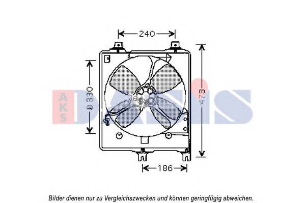 Вентилятор, охлаждение двигателя AKS DASIS 118048N