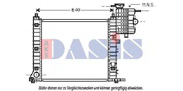 Радіатор, охолодження двигуна AKS DASIS 120070N