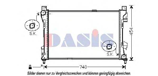 Радіатор, охолодження двигуна AKS DASIS 120078N