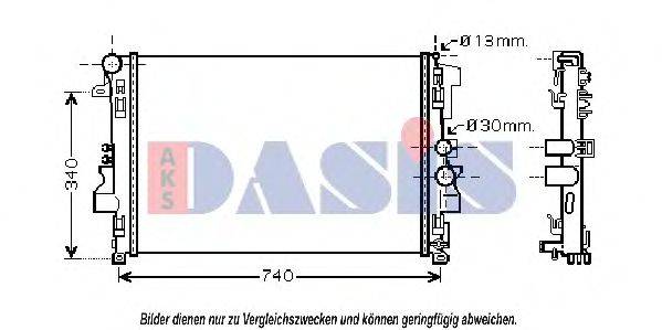 Радіатор, охолодження двигуна AKS DASIS 121000N