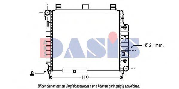 Радиатор, охлаждение двигателя AKS DASIS 121010N