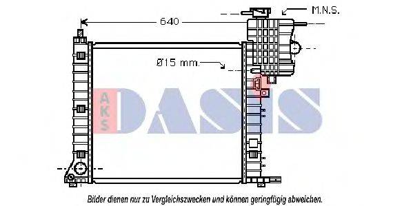 Радиатор, охлаждение двигателя AKS DASIS 121070N