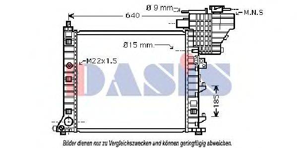 AKS DASIS 123280N Радіатор, охолодження двигуна
