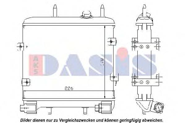 масляный радиатор, двигательное масло AKS DASIS 126290N