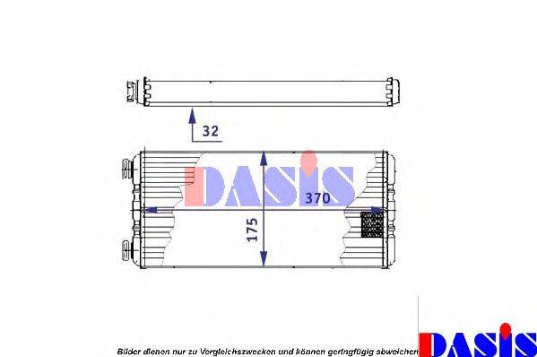 Теплообмінник, опалення салону AKS DASIS 129015N