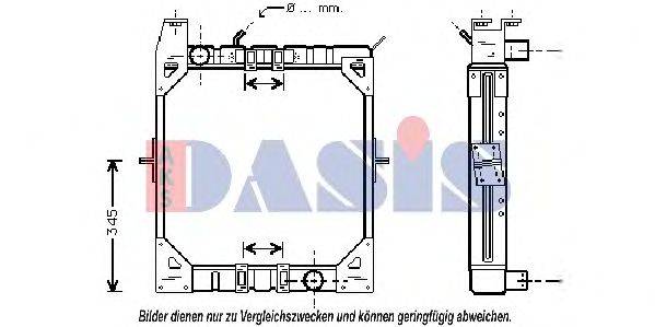 Радіатор, охолодження двигуна AKS DASIS 130660N
