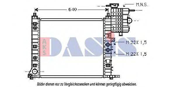Радіатор, охолодження двигуна AKS DASIS 134920N