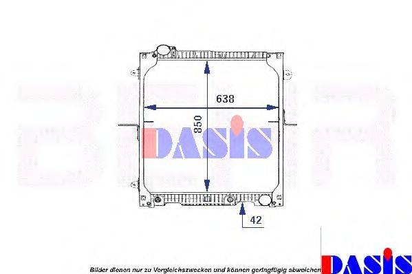 Радиатор, охлаждение двигателя AKS DASIS 135280N