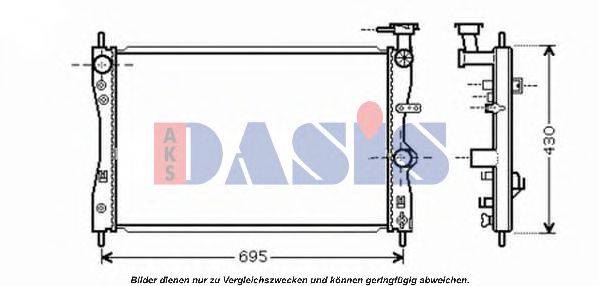 Радиатор, охлаждение двигателя AKS DASIS 140078N