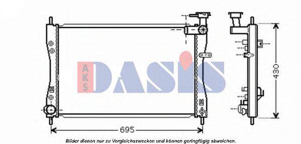 Радиатор, охлаждение двигателя AKS DASIS 140079N