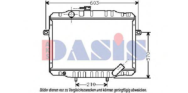 Радиатор, охлаждение двигателя AKS DASIS 140290N