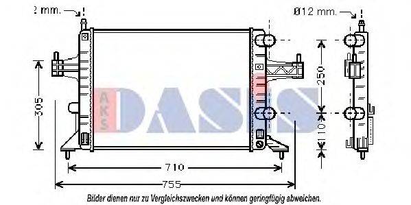 Радіатор, охолодження двигуна AKS DASIS 150011N