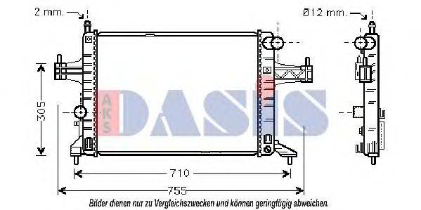 Радіатор, охолодження двигуна AKS DASIS 150013N