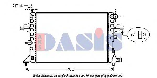 Радіатор, охолодження двигуна AKS DASIS 151640N