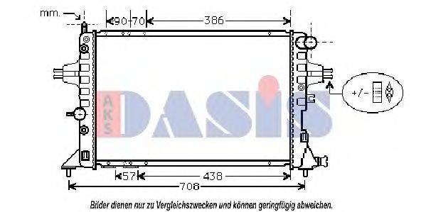 Радіатор, охолодження двигуна AKS DASIS 151860N