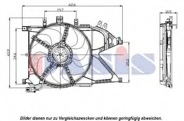 Вентилятор, охолодження двигуна AKS DASIS 158021N