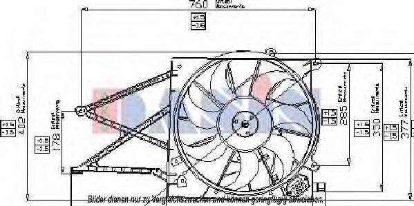 AKS DASIS 158025N Вентилятор, охолодження двигуна