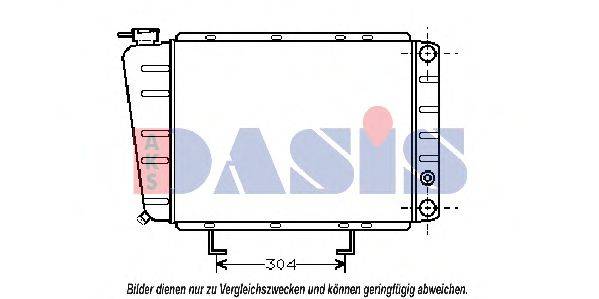 Радиатор, охлаждение двигателя AKS DASIS 161090N