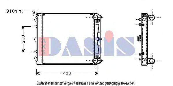 Радіатор, охолодження двигуна AKS DASIS 170180N
